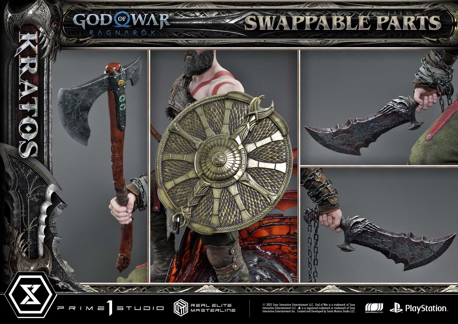 Prime 1 Studio - Real Elite Masterline God of War: Ragnarok Kratos Ultimate Version REMGOW-01 REMGOW-01UT REMGOW-01UTS (Licensed) 1/3 Action Figure-Statue Master