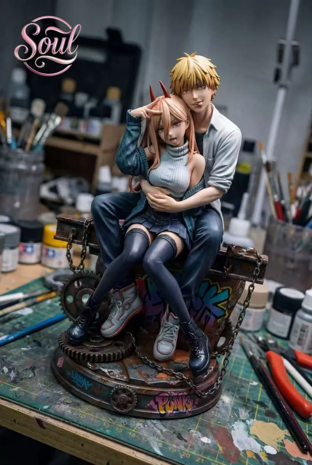 Soul Studio - Denji X Power Chainsaw Man Statue 