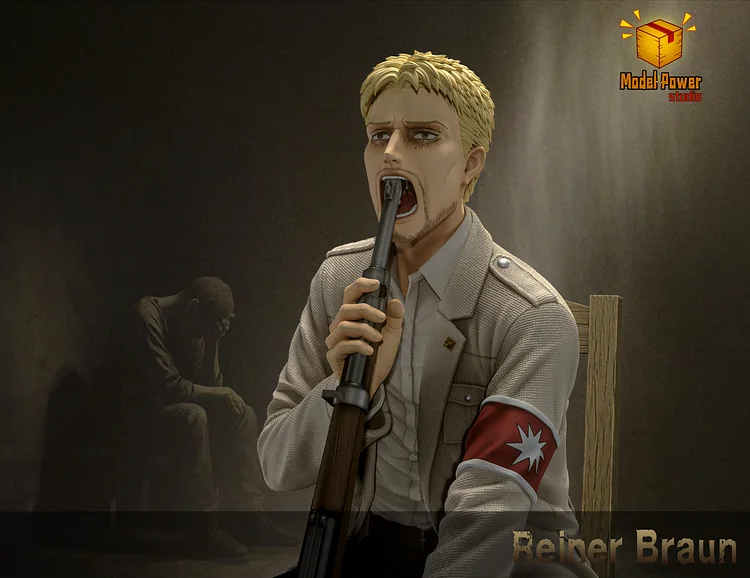 Model Power Studio - Attack on Titan - Reiner Braun swallowing the gun Statue(GK)