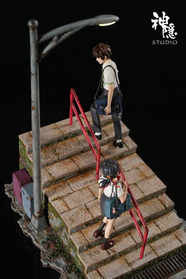 Shen Yin Studio - Your Name Silhouette Moment Series Mitsuha Miyamizu & Taki Tachibana Statue(GK)-Statue Master