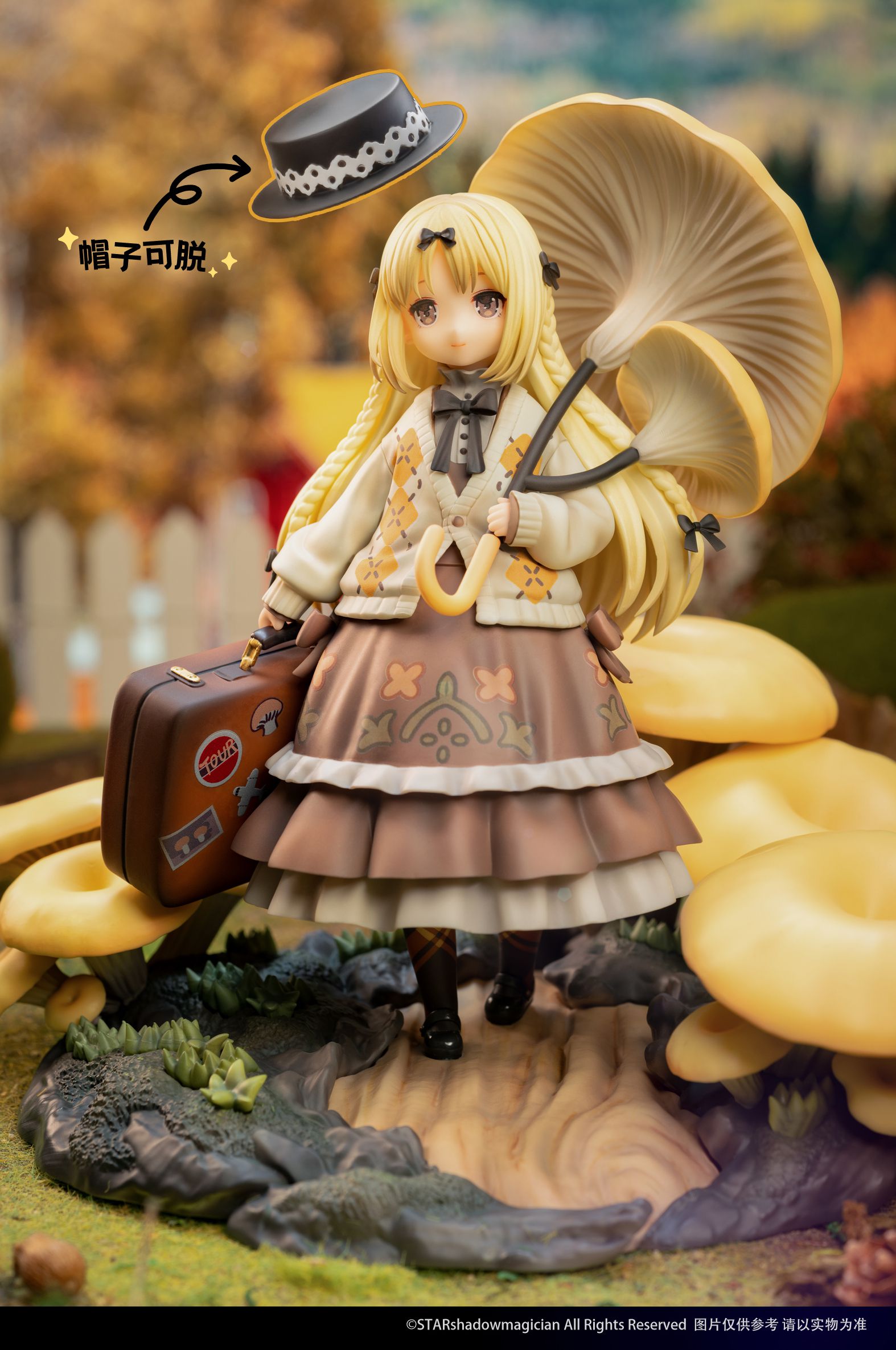Pre-order Reverse Mushroom Girl Series · No.3 Golden Top Side Ear, Official Limited Edition Figure Statue Model-Statue Master