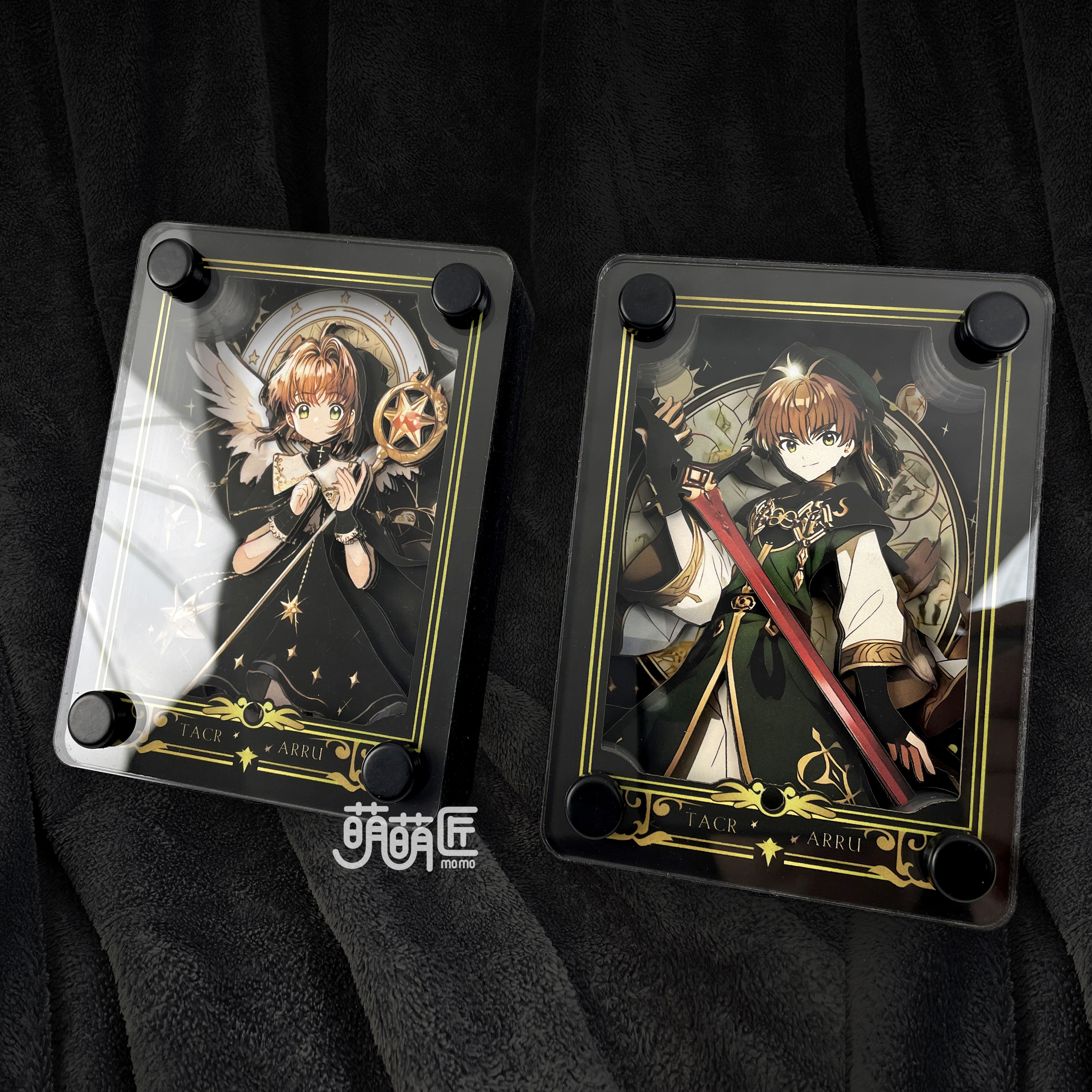 momo Studio - Cardcaptor Sakura (CCS) - Sakura Kinomoto & Syaoran Li Card Stand Display Painting Scene-Statue Master