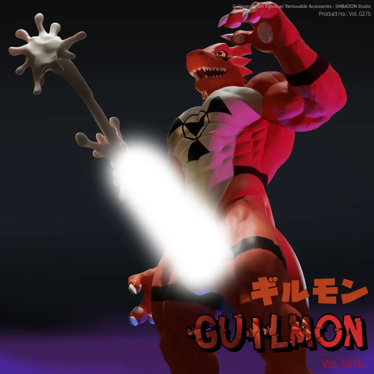 PRE-ORDER Shibadon-Studio - Toilet Series Guilmon –C Digimon Statue(GK) (Adult 18+)