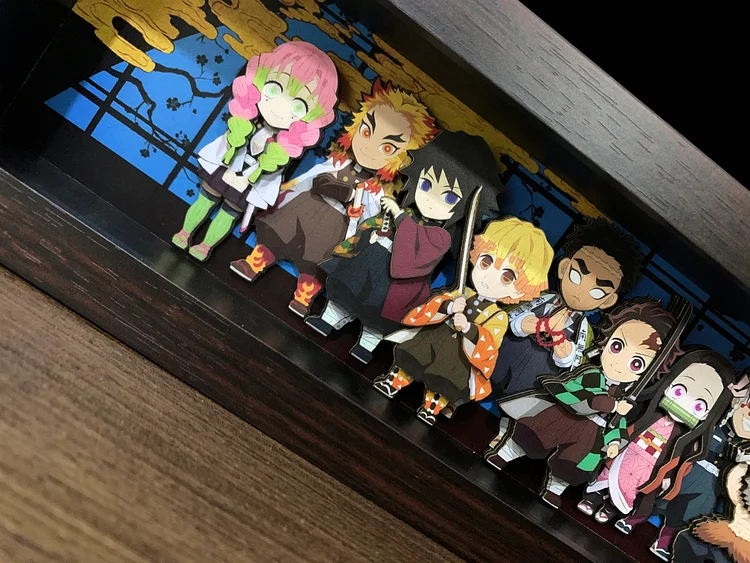 IN-STOCK momo Studio - Demon Slayer: 3D Decorative Paint of All Characters of Demon Slayer: Kimetsu no Yaiba Scene