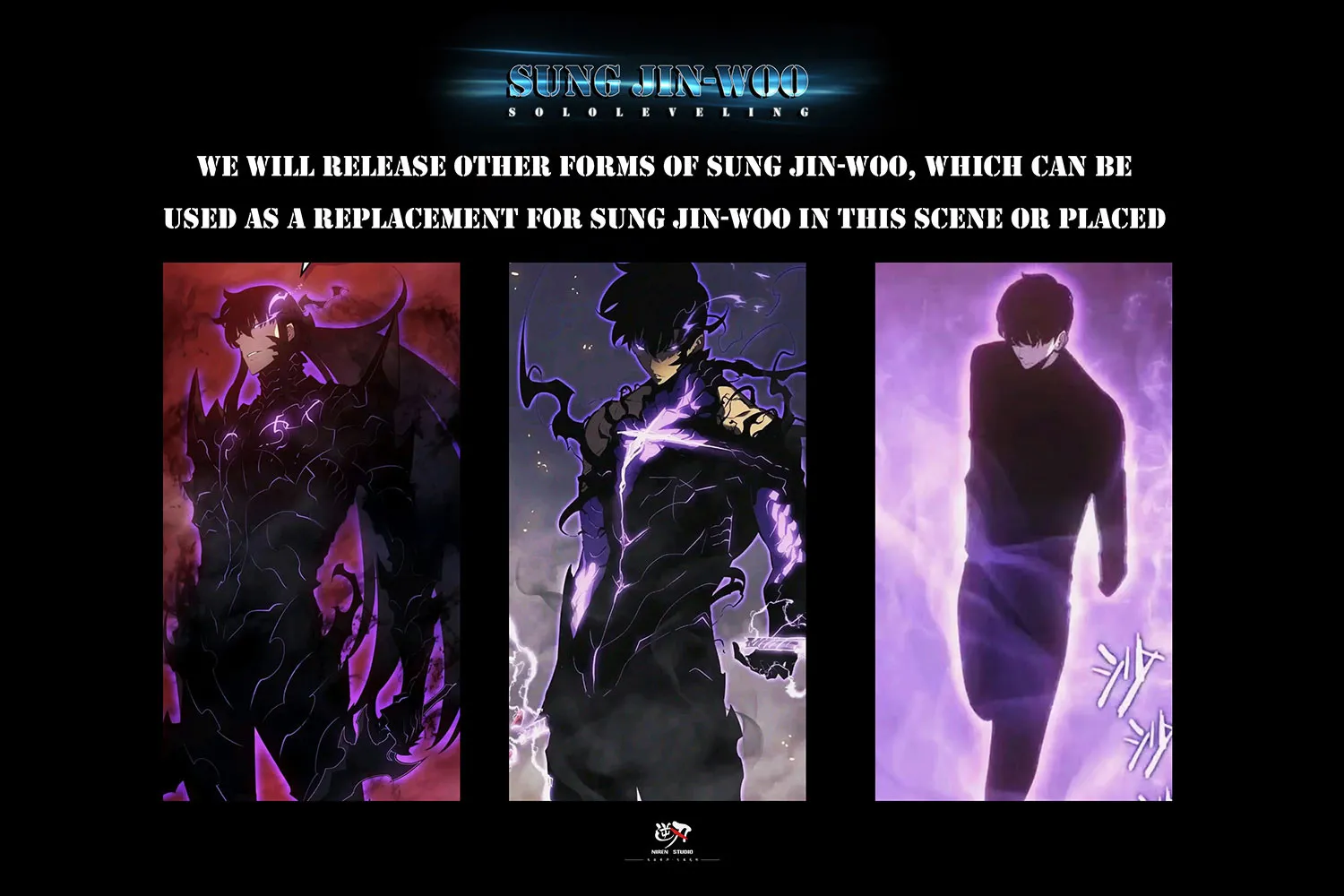 NiRen Studio - Monarch of Shadows Sung Jin Woo Solo Leveling Statue 