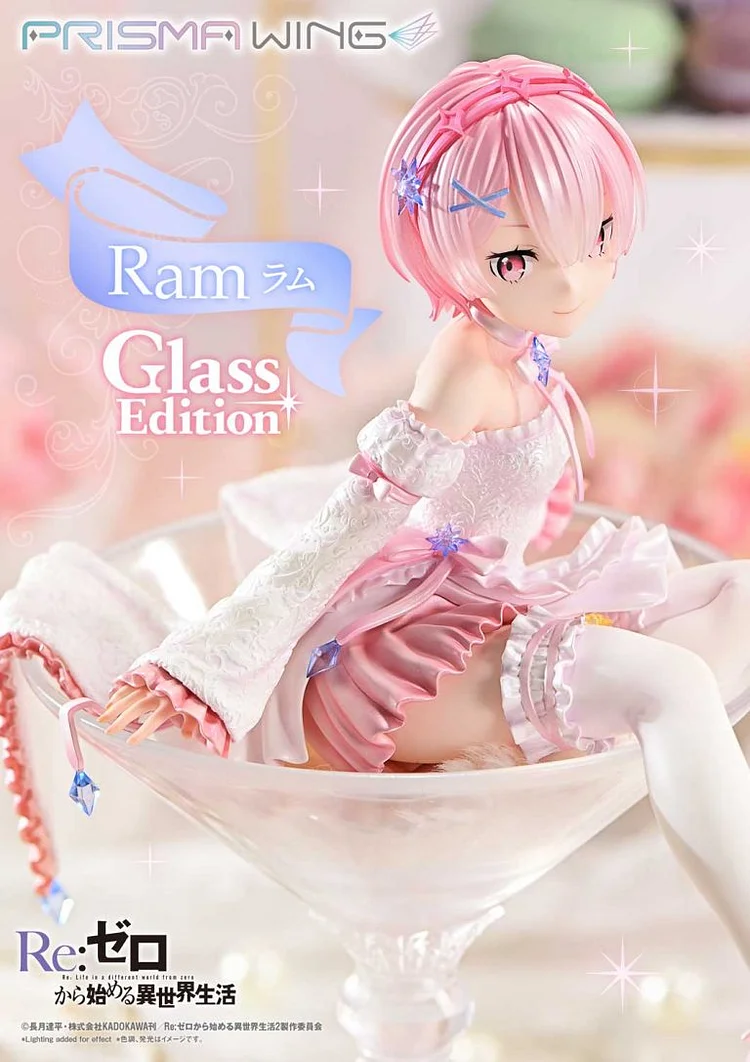 Prime 1 Studio & PRISMA WING - PRISMA WING Re:ZERO -Starting Life in Another World- Ram Glass Edition 1/7 Scale Pre-Painted Figure PWRZR-03P (Licensed)
