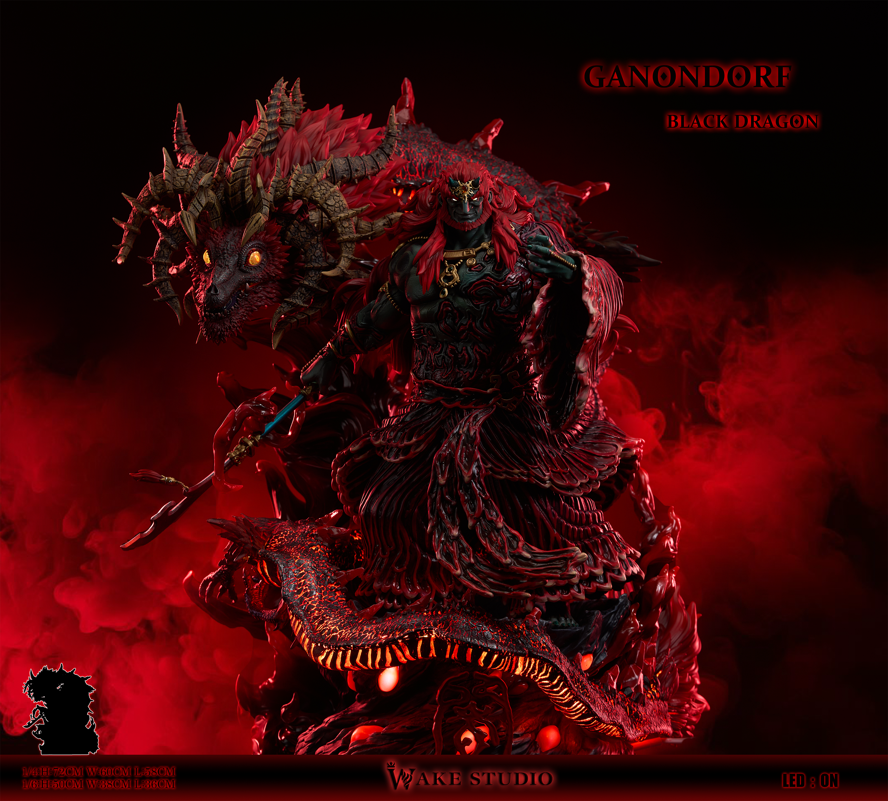 Wake Studio - The Legend of Zelda - Ganondorf with LED  1/4 & 1/6 Statue(GK)