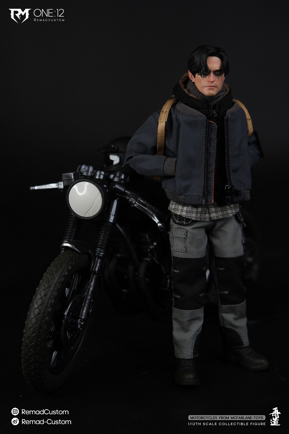 Remad Custom Studio - DC Comics Batman 1/12 Motorcycle Wanderer 6 inch Cloth Outfit Articulated Figure RM-013
