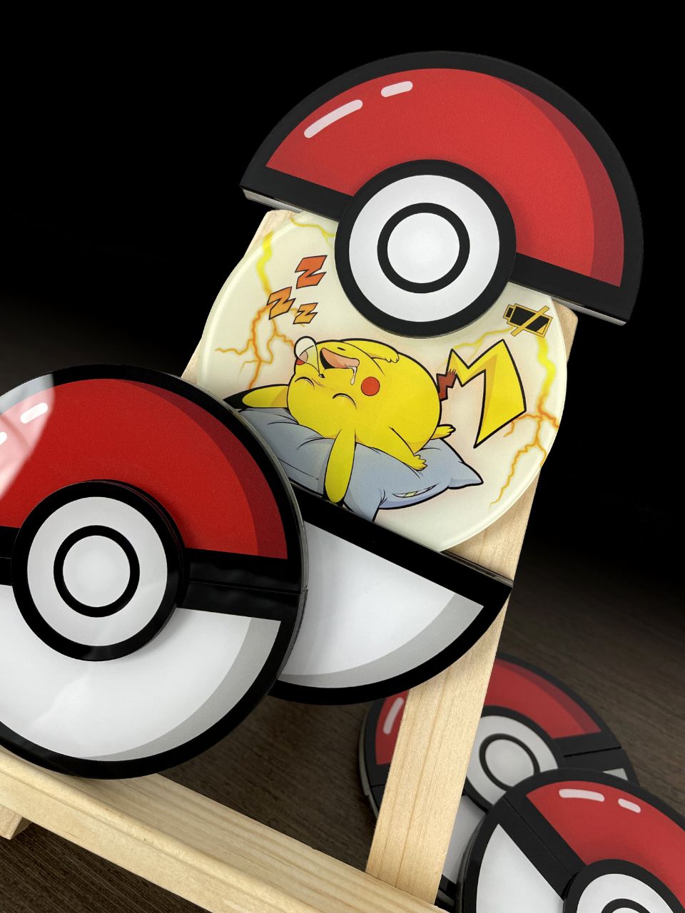 IN-STOCK MOMO Studio Pokemon Poke Ball Pikachu Bulbasaur Charmander Squirtle Magnet