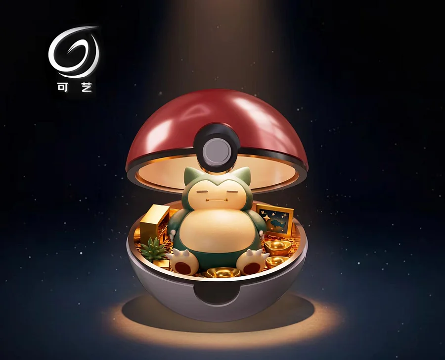 Ke Yi Mo Wan Studio-Wealthy Snorlax Pokémon Statue 