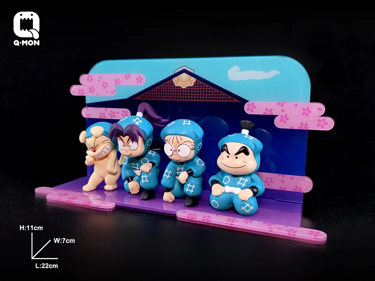 Q-MON Studio - Nintama Rantarō Rantarou Inadera & Kirimaru Settsuno & Shinbei Fukutomi & Hemu Hemu Statue(GK)