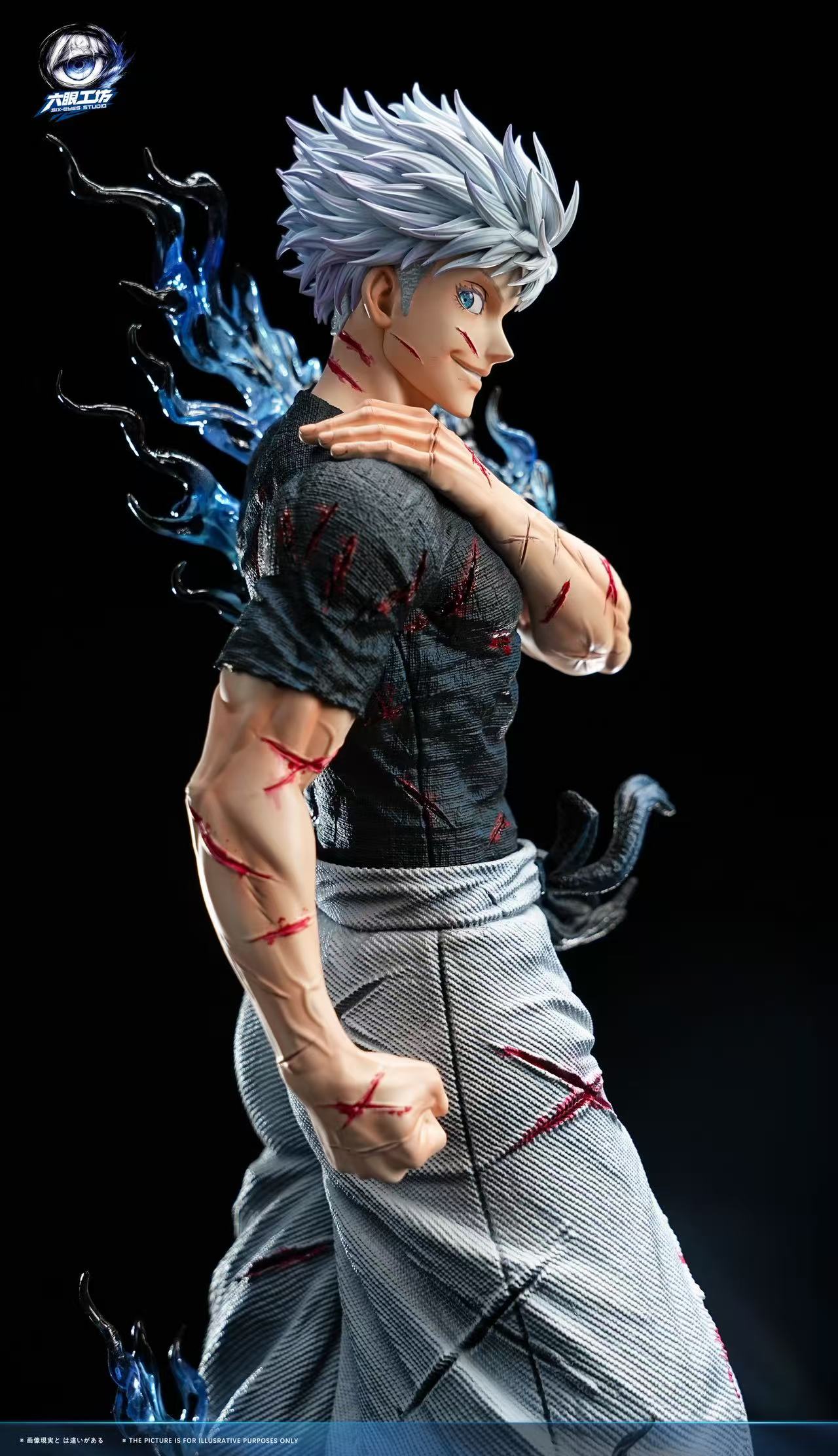 Six Eyes Studio Battle Damaged Satoru Gojo Jujutsu Kaisen Statue