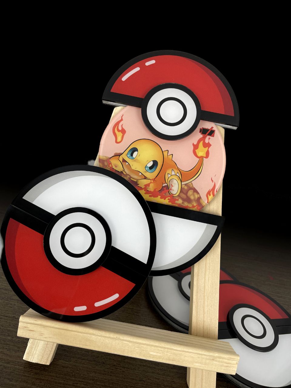 IN-STOCK MOMO Studio Pokemon Poke Ball Pikachu Bulbasaur Charmander Squirtle Magnet