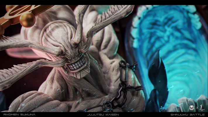 ZanyJoke Studio & Temple Studio - Jujutsu Kaisen S02 Sukuna the Battle of the Demon Realm Shinjuku 1/6 Statue(GK)-Statue Master