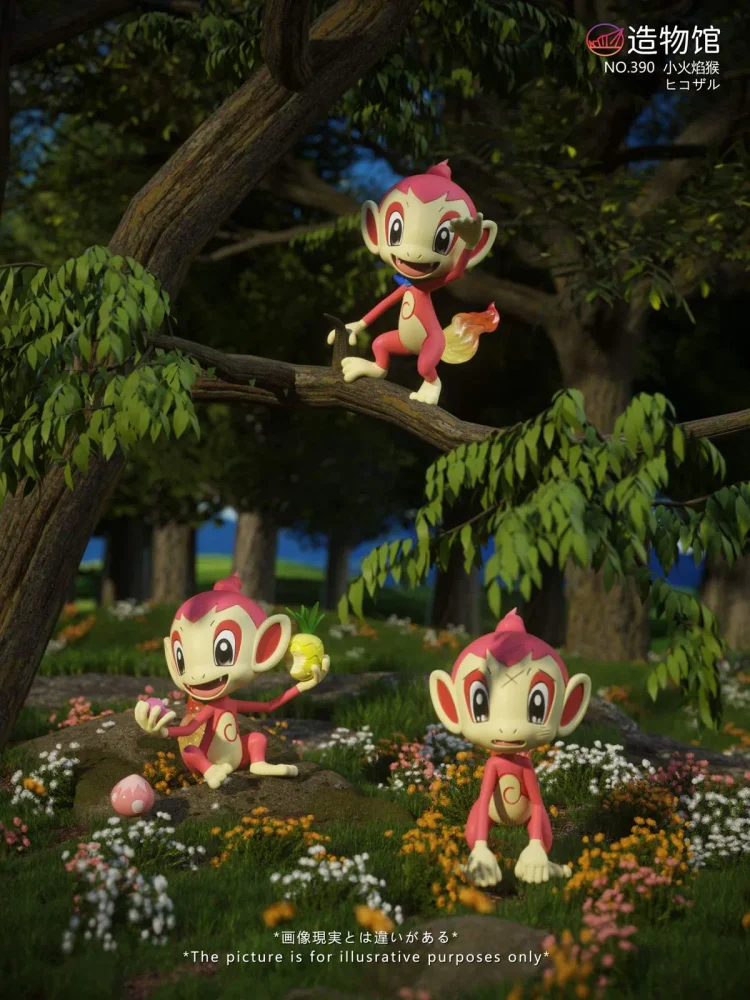 ZaoWuGuan Studio  - Pokemon - World Zukan Chimchar Set  1/20 Scale Statue(GK)-Statue Master
