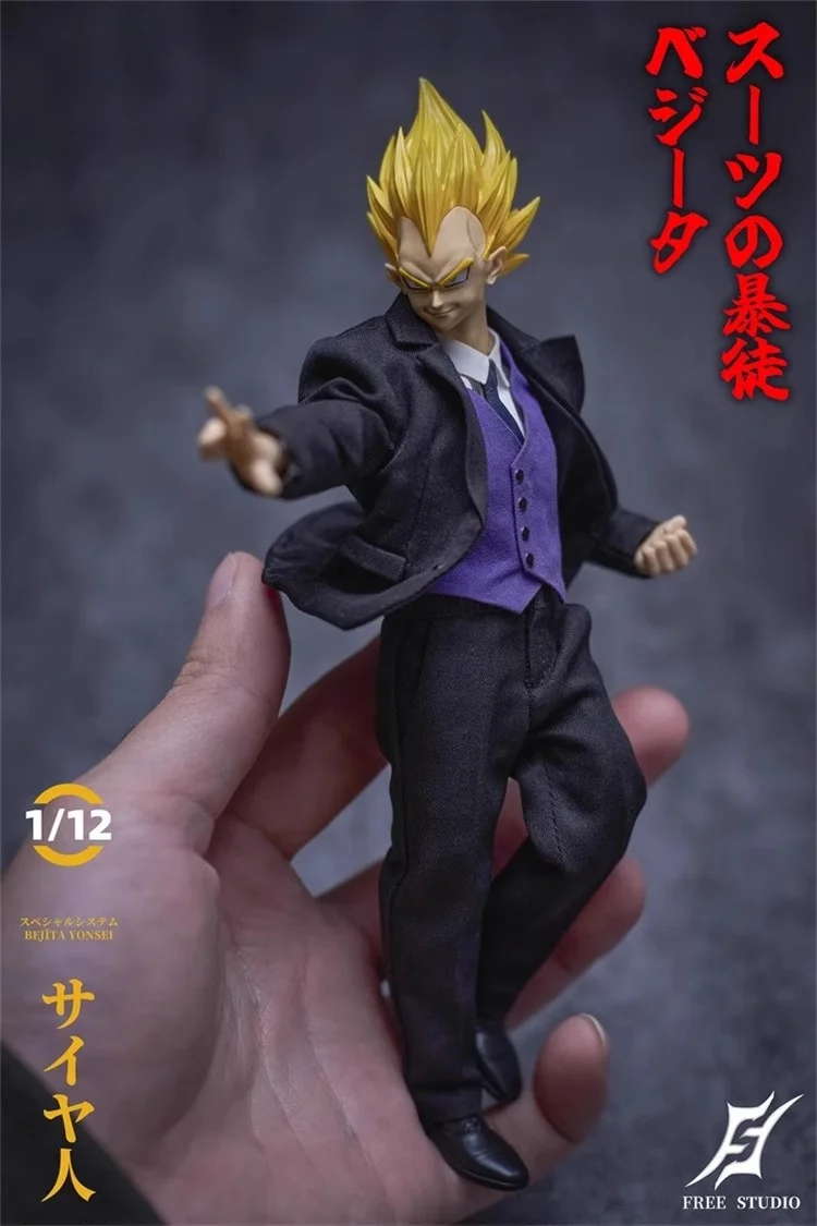 Freetoys - Dragon Ball 1/12 Suit Thug Saiyan Prince Vegeta Action Figure