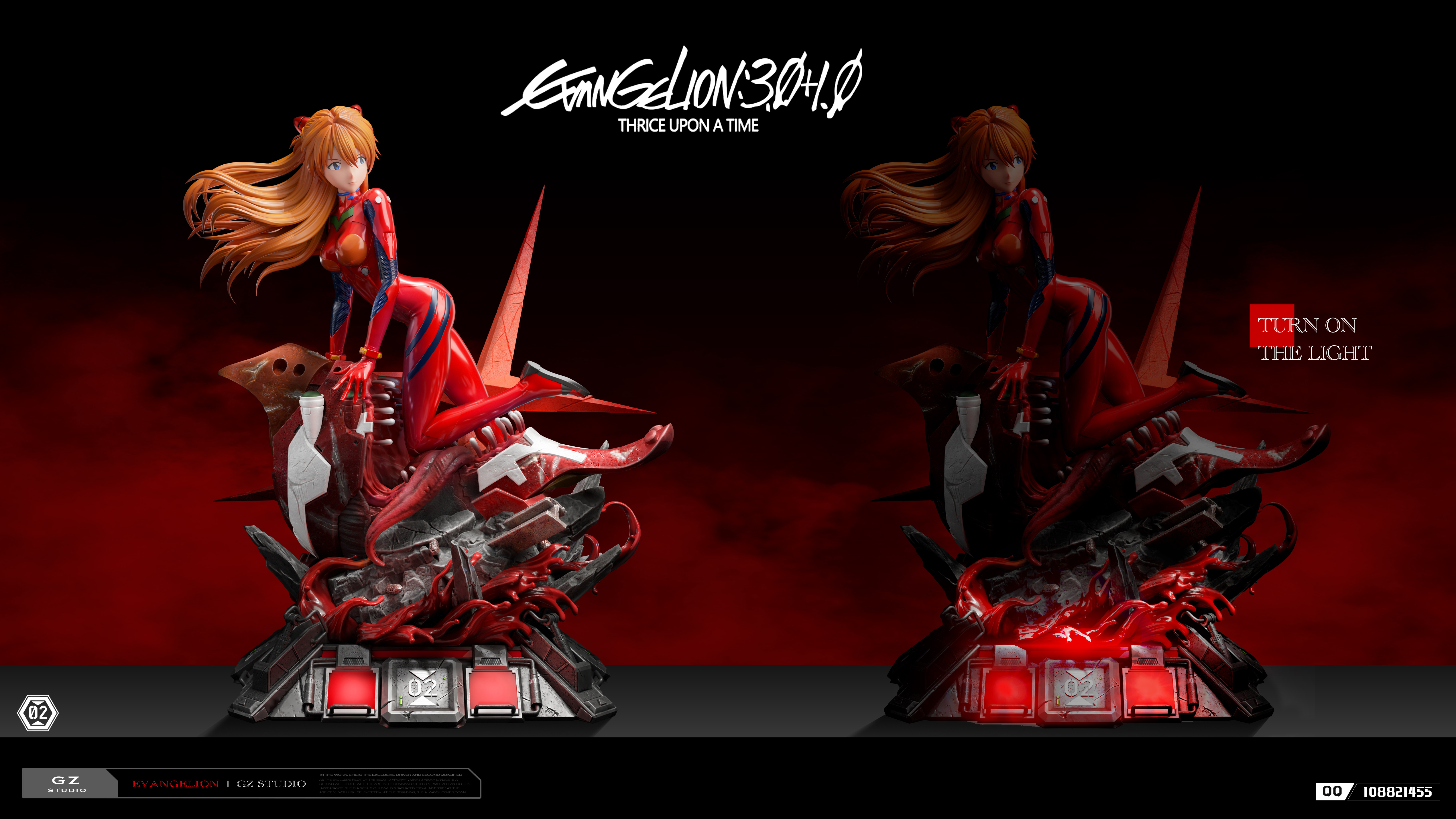 GZ Studio - NEON GENESIS EVANGELION Asuka with LED 1/6 Statue(GK)