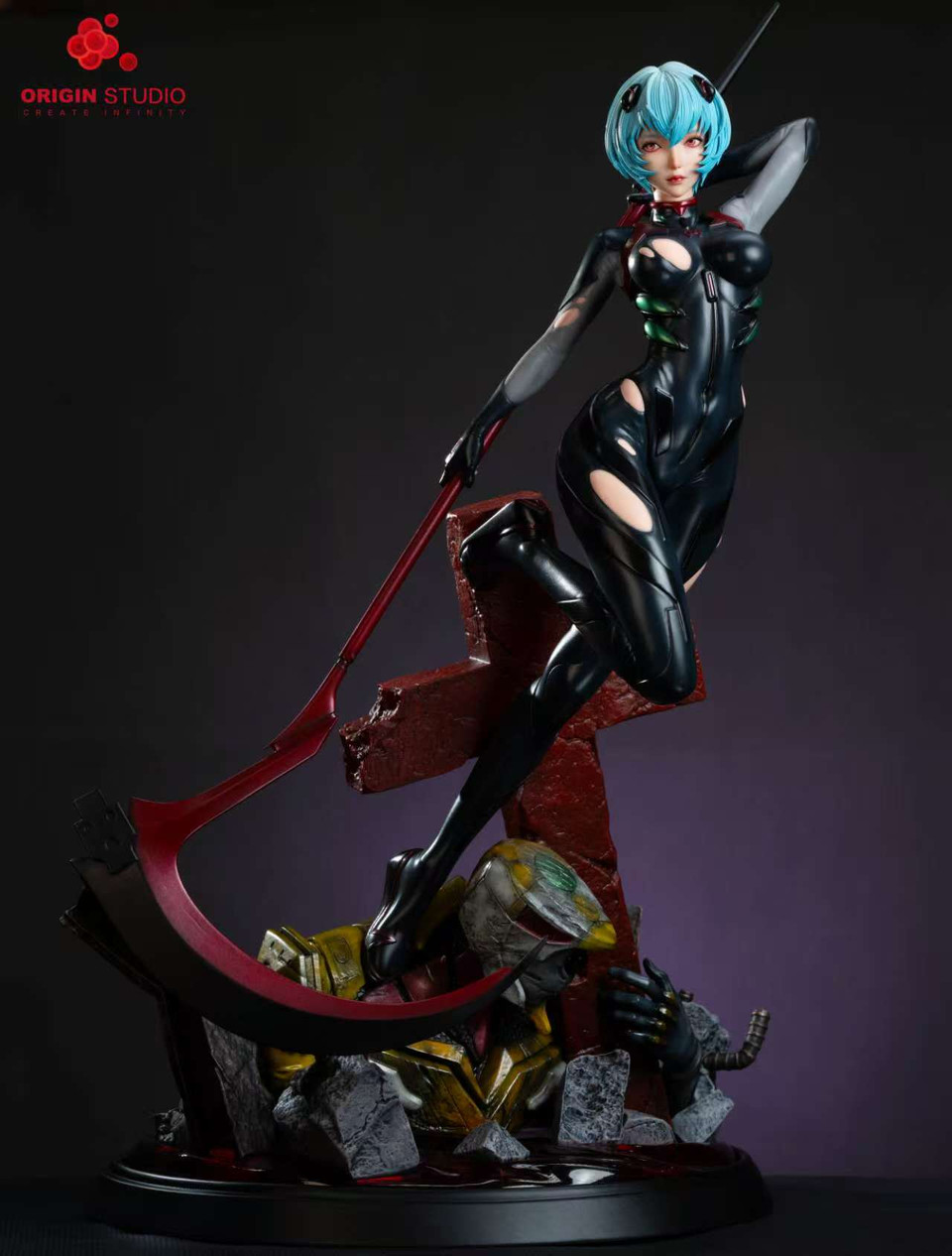 ORIGIN Studio - Neon Genesis Evangelion Black Combat Suit Ayanami Rei 1/4 Statue(GK)