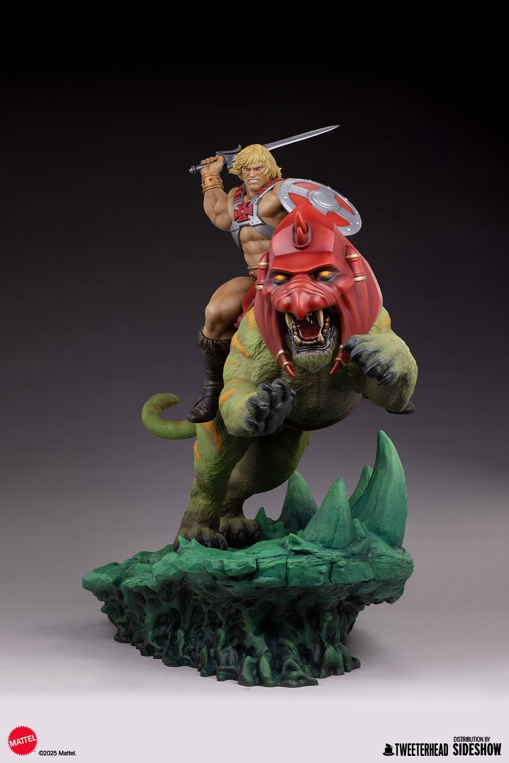 Sideshow x Tweeterhead 76cm the new Masters of the Universe He-ManTM & Battle CatTM Quarter Scale Maquette 9095112