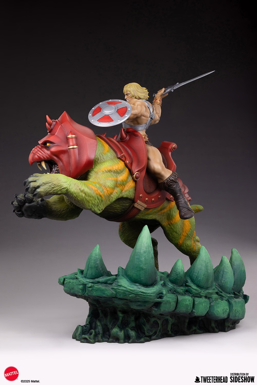 Sideshow x Tweeterhead 76cm the new Masters of the Universe He-ManTM & Battle CatTM Quarter Scale Maquette 9095112