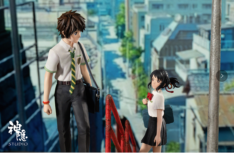 Shen Yin Studio - Your Name Silhouette Moment Series Mitsuha Miyamizu & Taki Tachibana Statue(GK)-Statue Master