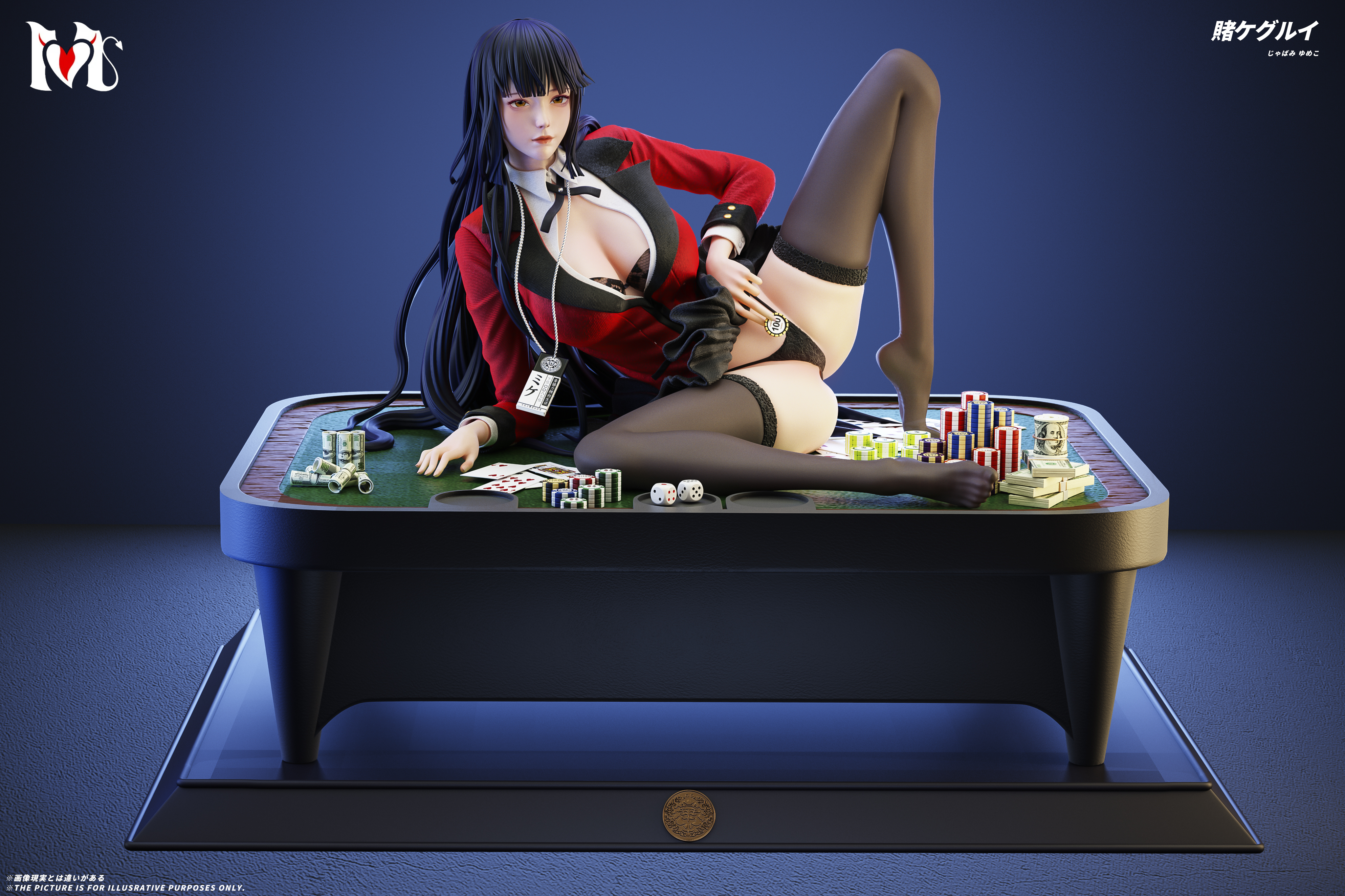 YM Studio - Kakegurui Girls Jabami Yumeko 1/4 Statue(GK)