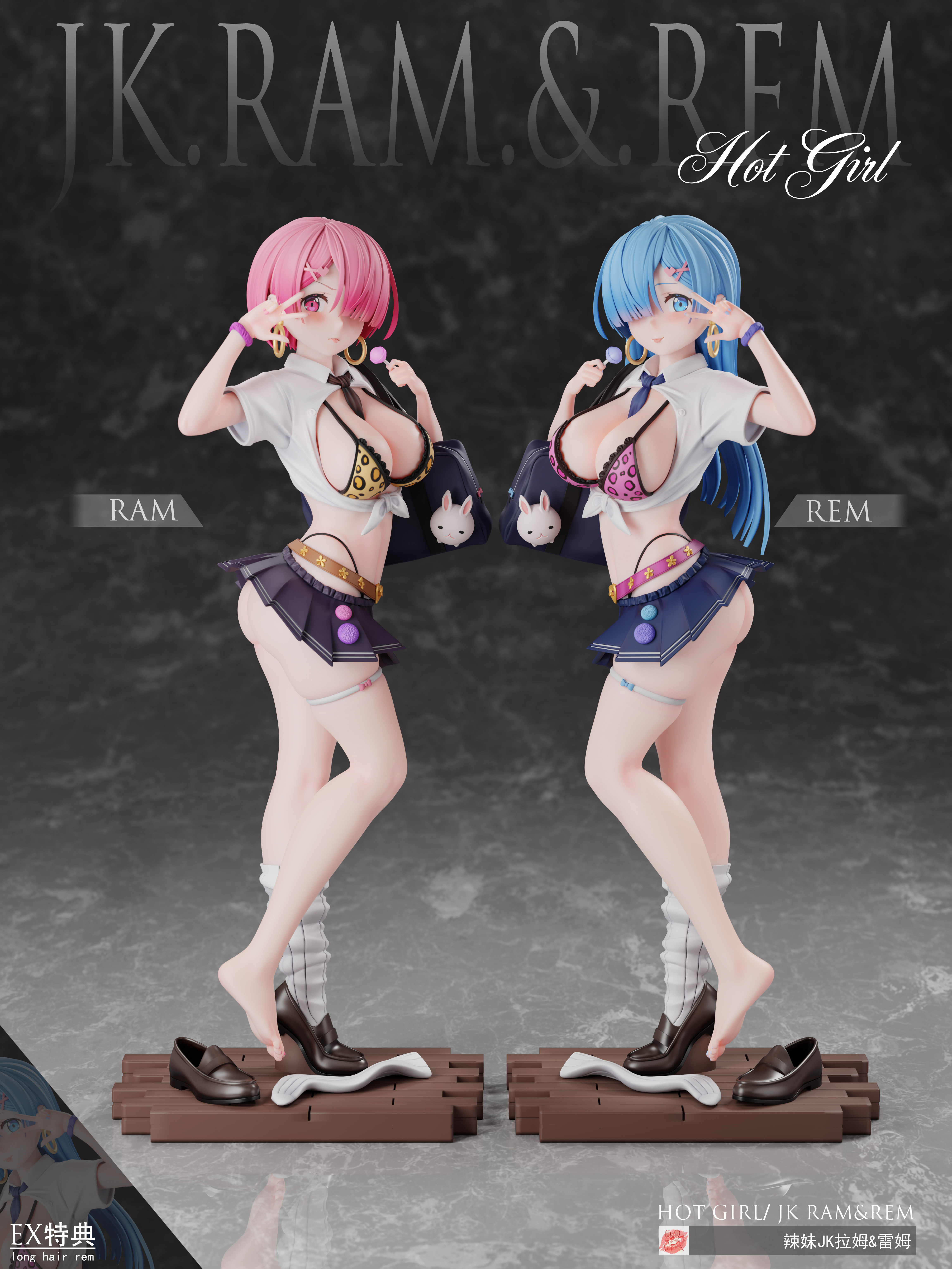 Thistles and thorns Studio - Re:ZERO - Starting Life Gyaru JK Rem & Ram 1/6 Statue(GK)