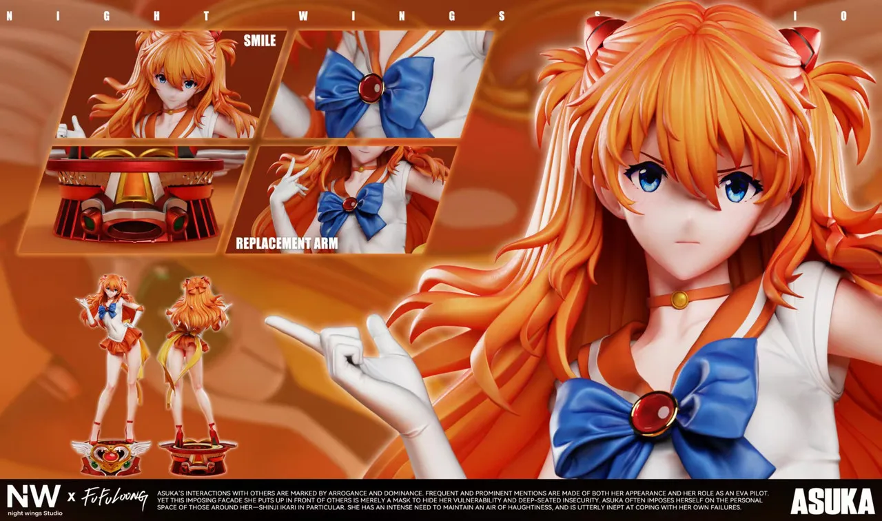 Night Wing Studio - Neon Genesis Evangelion Sailor Moon Asuka Statue