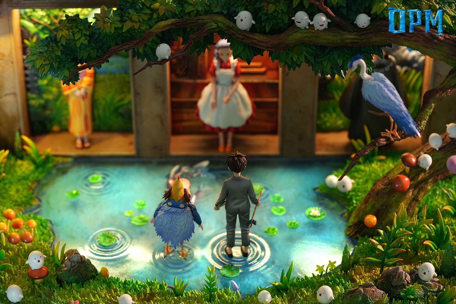 OPM Studio - The Boy and the Heron with LED Statue(GK)