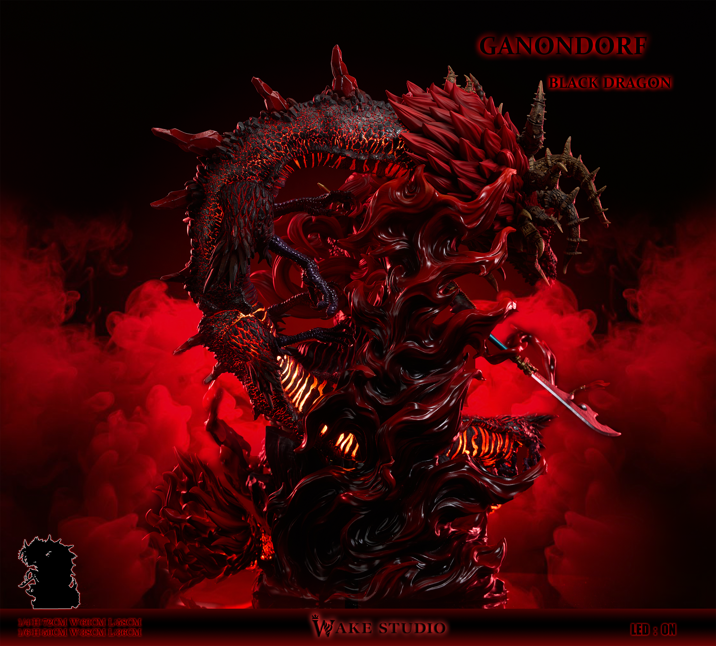 Wake Studio - The Legend of Zelda - Ganondorf with LED  1/4 & 1/6 Statue(GK)