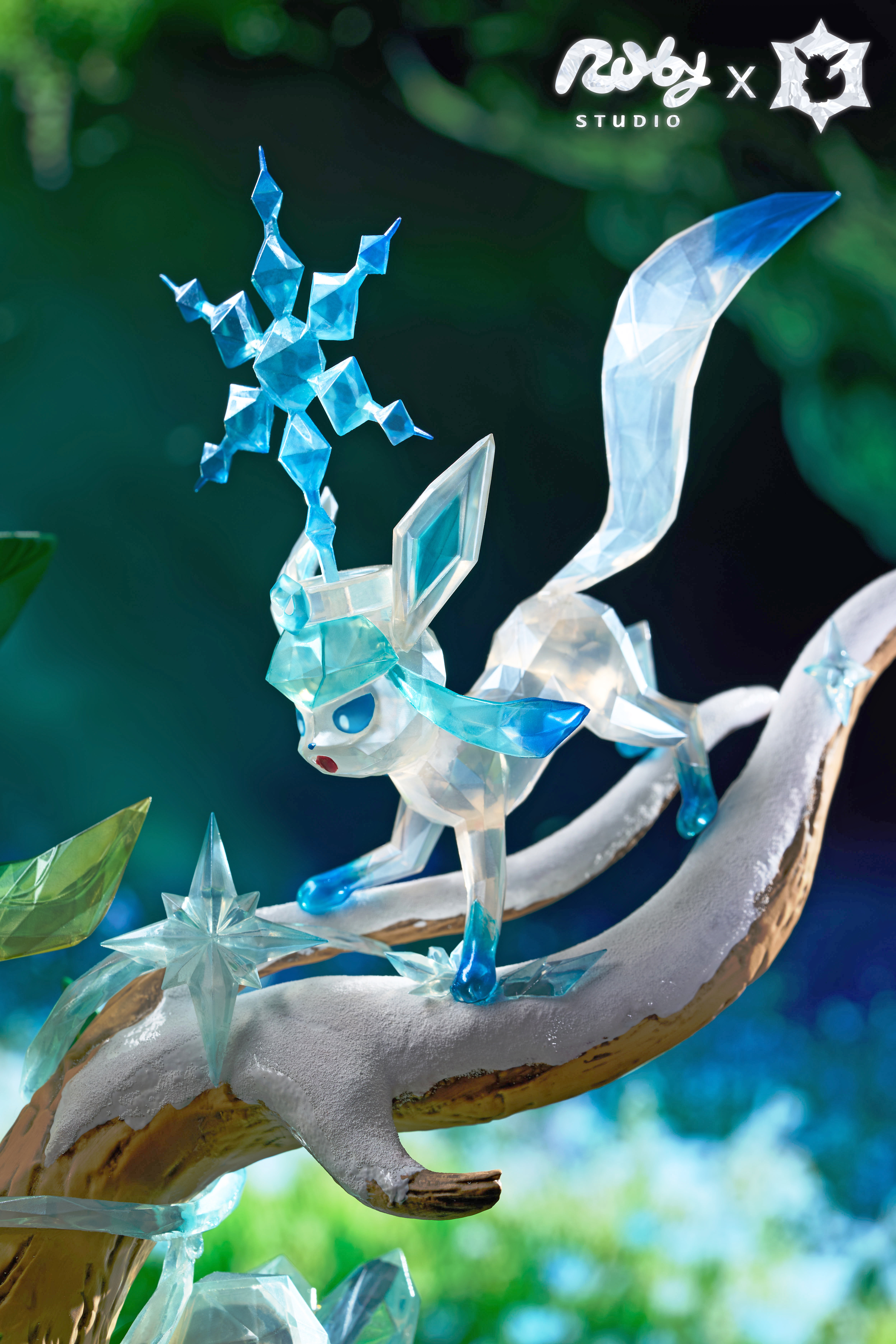 Ruby ​​Studio - Pokémon Terastal Eevee Forest #2 Leafeon & Glaceon Statue(GK)