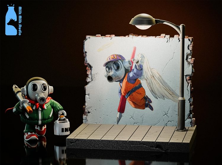 Milk Milk Studio - Dragon Ball - Akira Toriyama with LED Statue(GK)