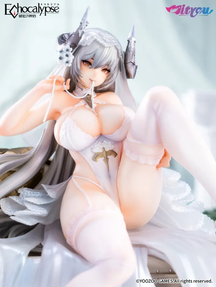 Mityou - Echocalypse Official  - Pure White Wedding Dress Ver. Lilith 1/7 Scale Statue(GK) (Adult 18+)-Statue Master