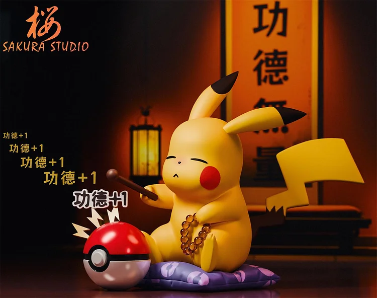 SAKURA Studio - Pokémon Pikachu Tapping the Mokugyo Statue(GK)