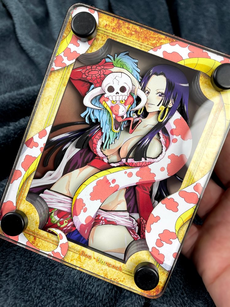 momo Studio - ONE PIECE - Boa Hancock & Salome Card Stand Display Scene Painting