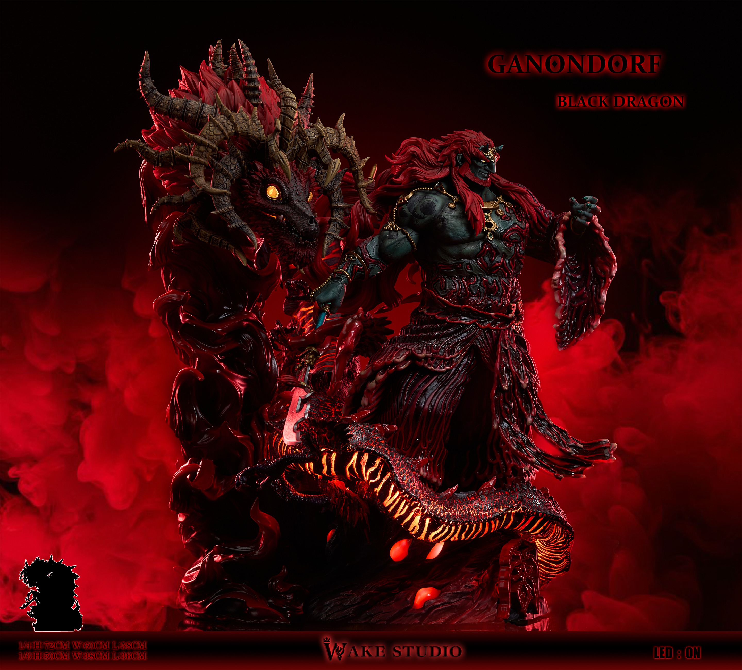 Wake Studio - The Legend of Zelda - Ganondorf with LED  1/4 & 1/6 Statue(GK)