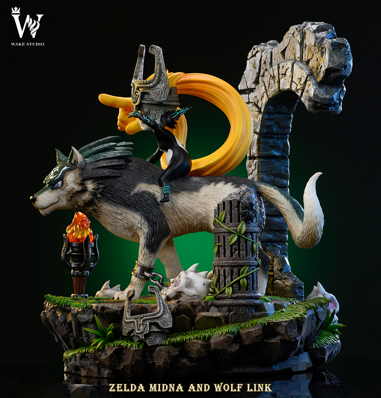 Wake Studio - The Legend of Zelda Wolf link and Epona 1/4 Statue(GK)