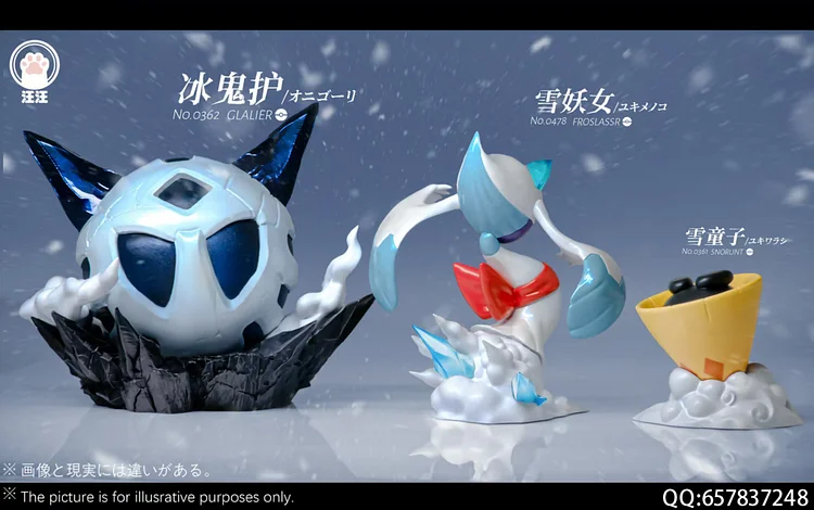 Wang Wang Studio - Pokémon Pokédex Glalie & Froslass & Snorunt 1/20 Statue(GK)