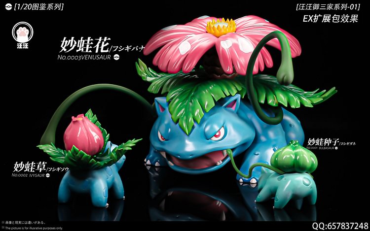 WangWang Studio - Pokémon Venusaur Evolution Set 1/20 Statue(GK)