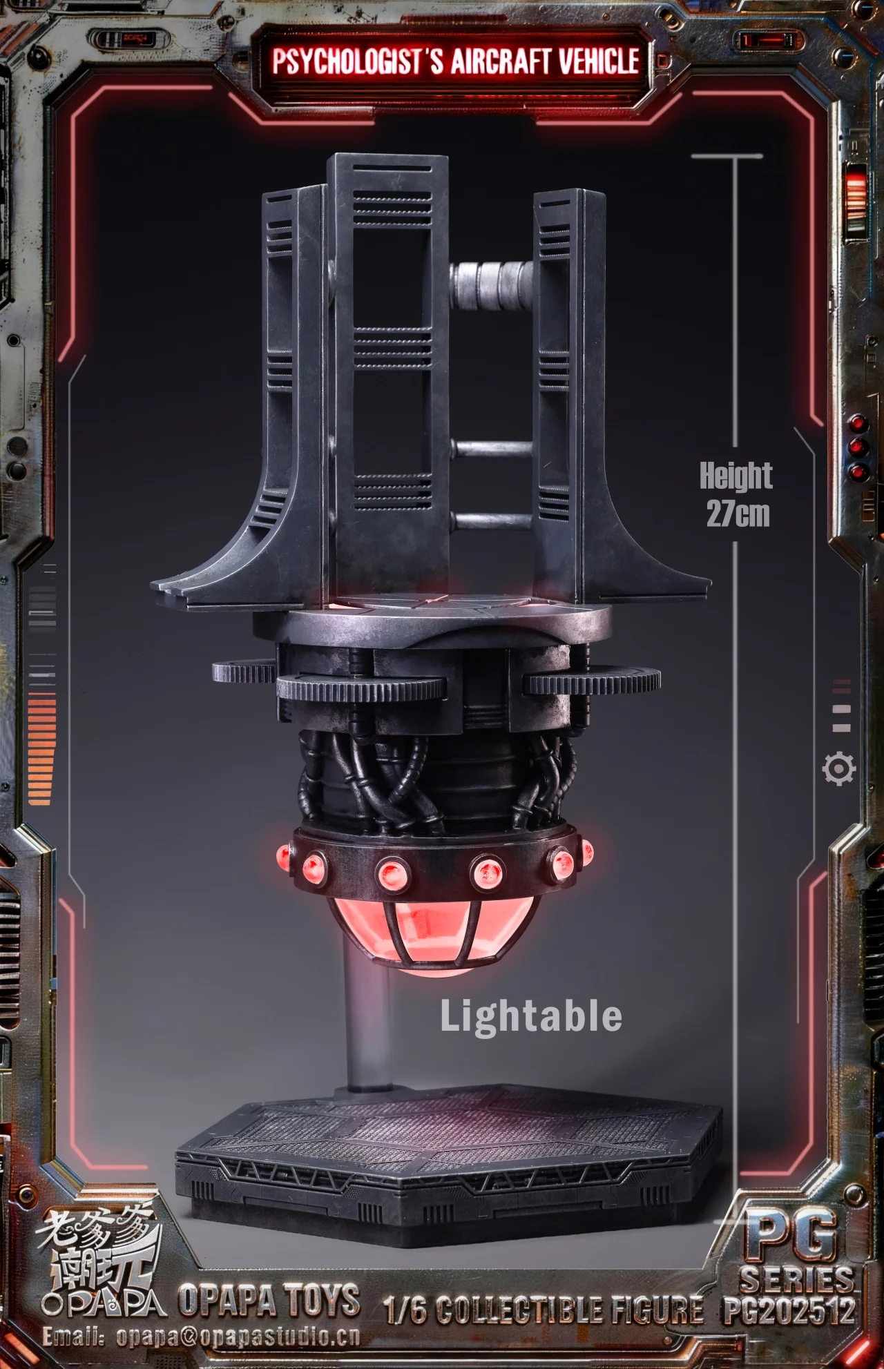 OPAPA TOYS Yuri-A Soviet Psychologist Figure & Yuri(Psychologist)'s Aircraft Vehicle Lightable Statue