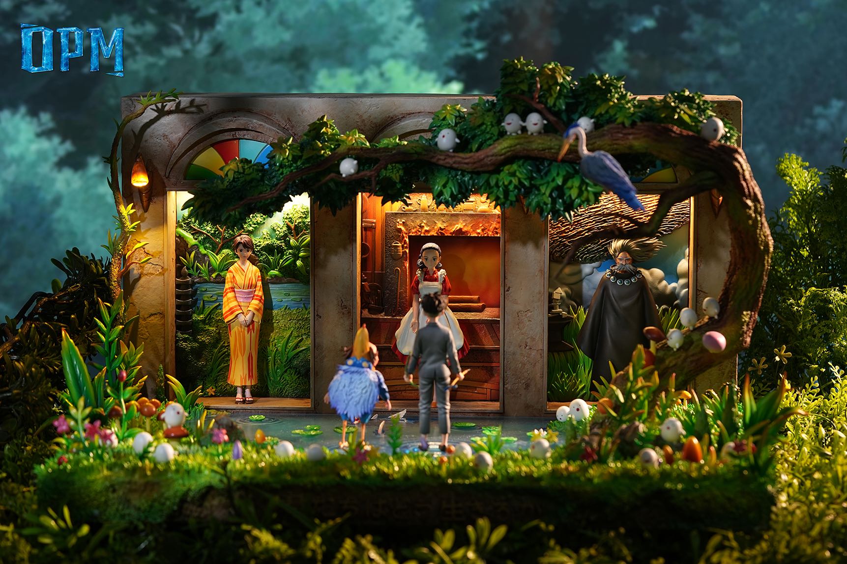 OPM Studio - The Boy and the Heron with LED Statue(GK)