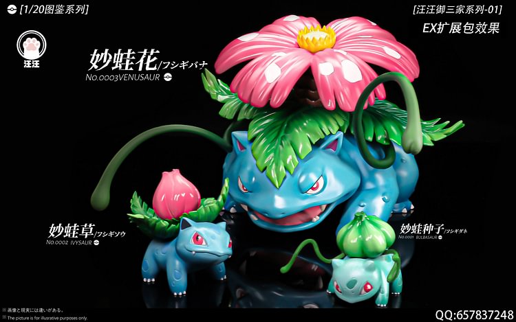 WangWang Studio - Pokémon Venusaur Evolution Set 1/20 Statue(GK)