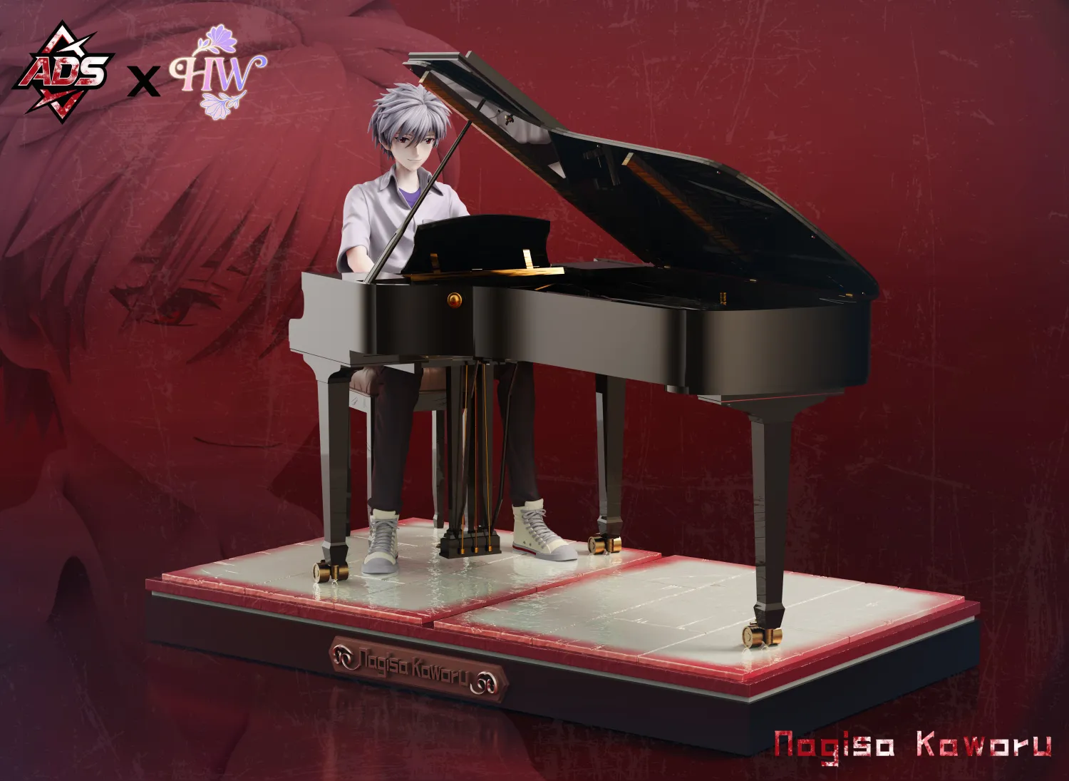ADS Studio X HW Studio - Kaworu Playing the Piano Neon Genesis Evangelion Statue 