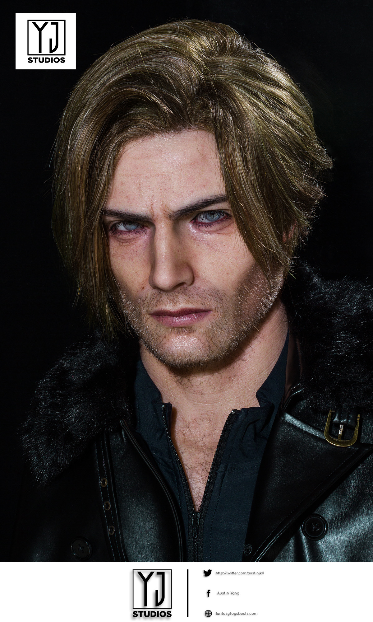 YJStudios Resident Evil 9 Requiem 1:1 Bust of Leon Scott Kennedy