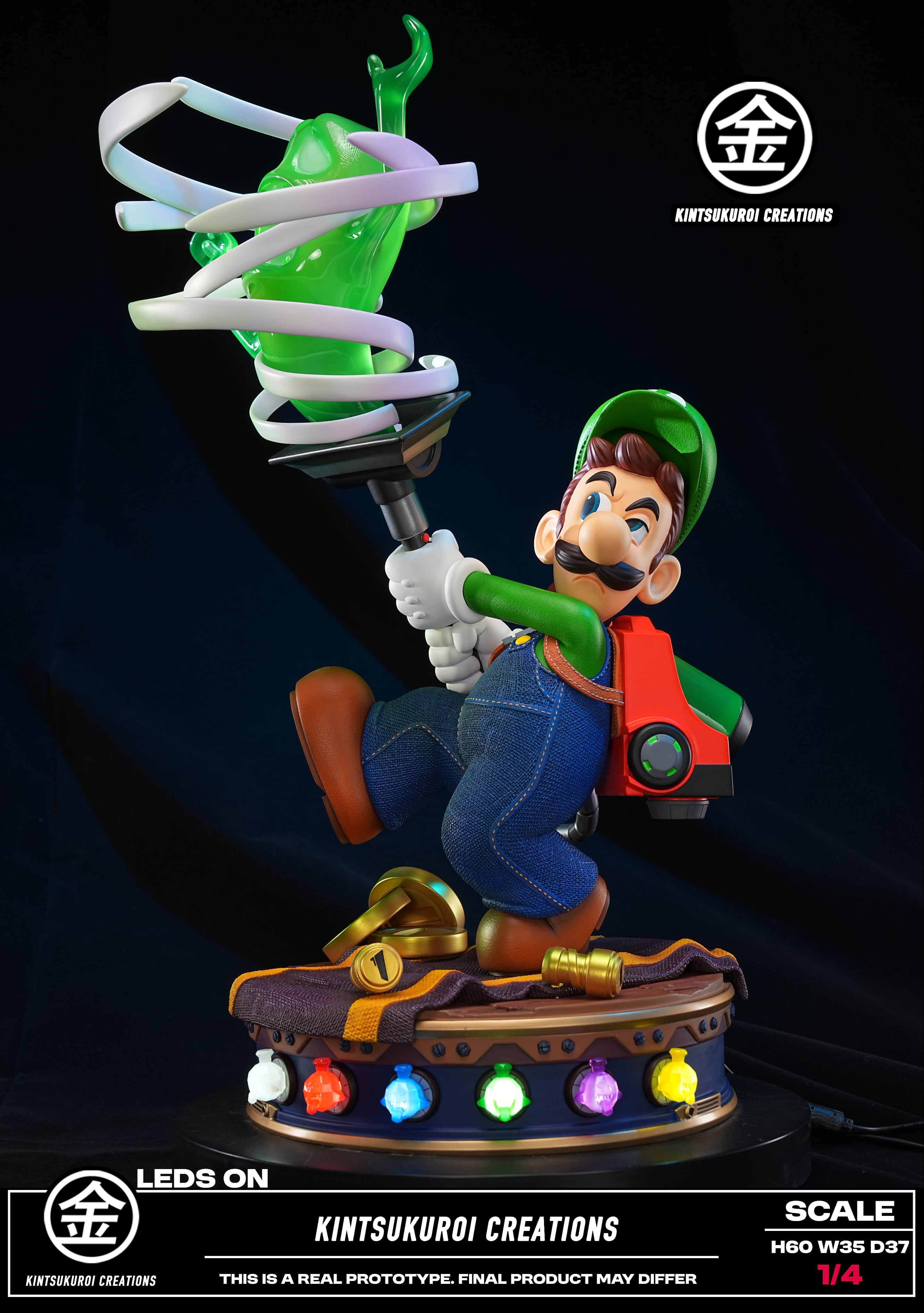 Kintsukuroi Creations Studio - Luigi's Mansion with LED 1/4 Statue(GK)