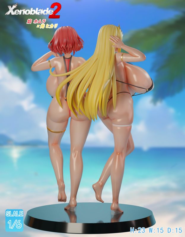 SC Studio - Xenoblade Pyra & Mythra Swimsuit 1/6 Statue(GK) (Adult 18+)