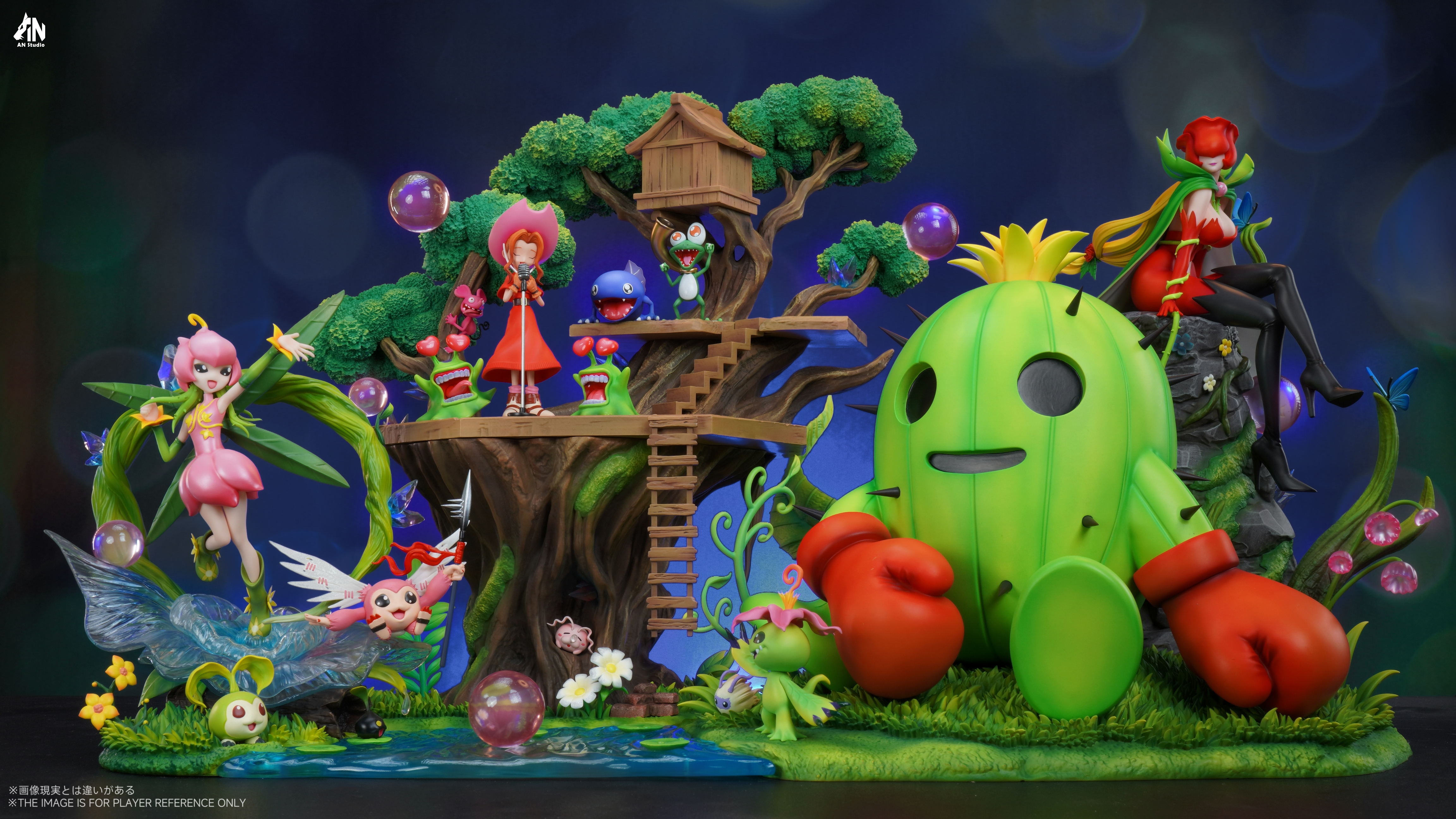 AN Studio - Digimon Pure Ecology Splicing Series Rosemon & Togemon & Mimi Tachikawa Statue(GK)