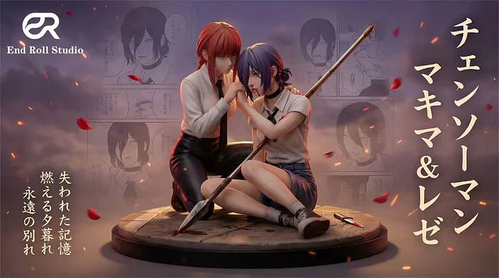 End Roll Studio -Makima & Reze Chainsaw Man Statue