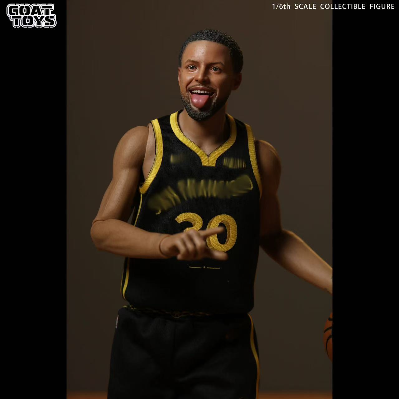 Goat Toys - NBA  Stephen Curry GSW City Edition GT Fine Coating Set Double Head Set  1/6 Action Figure-Statue Master