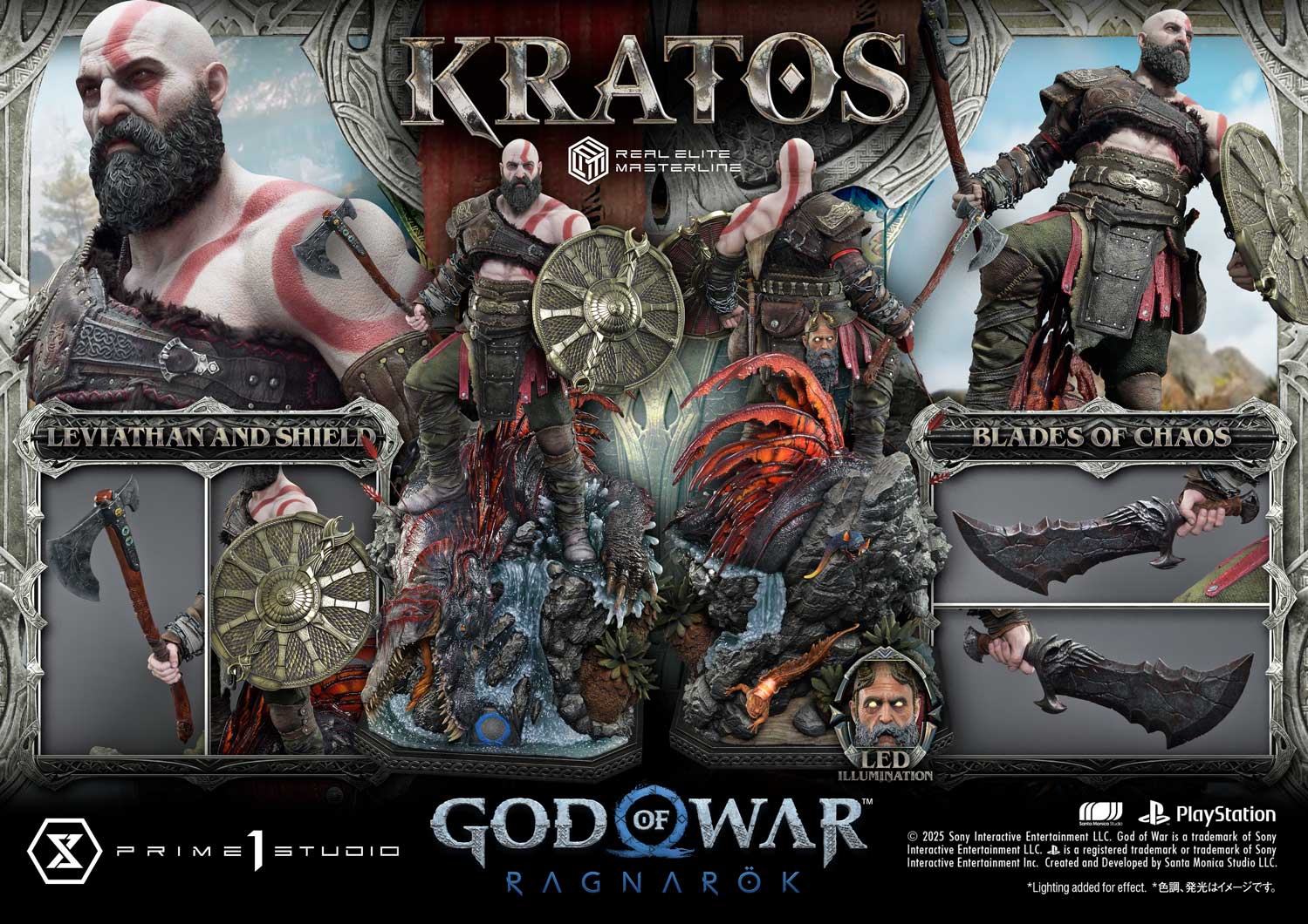 Prime 1 Studio - Real Elite Masterline God of War: Ragnarok Kratos Ultimate Version REMGOW-01 REMGOW-01UT REMGOW-01UTS (Licensed) 1/3 Action Figure-Statue Master